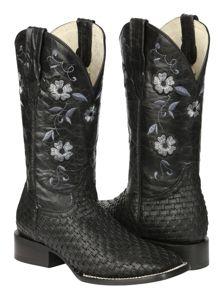 Bota Vaquera de Mujer El General Rodeo en Piel Crazy Color Negro 44856