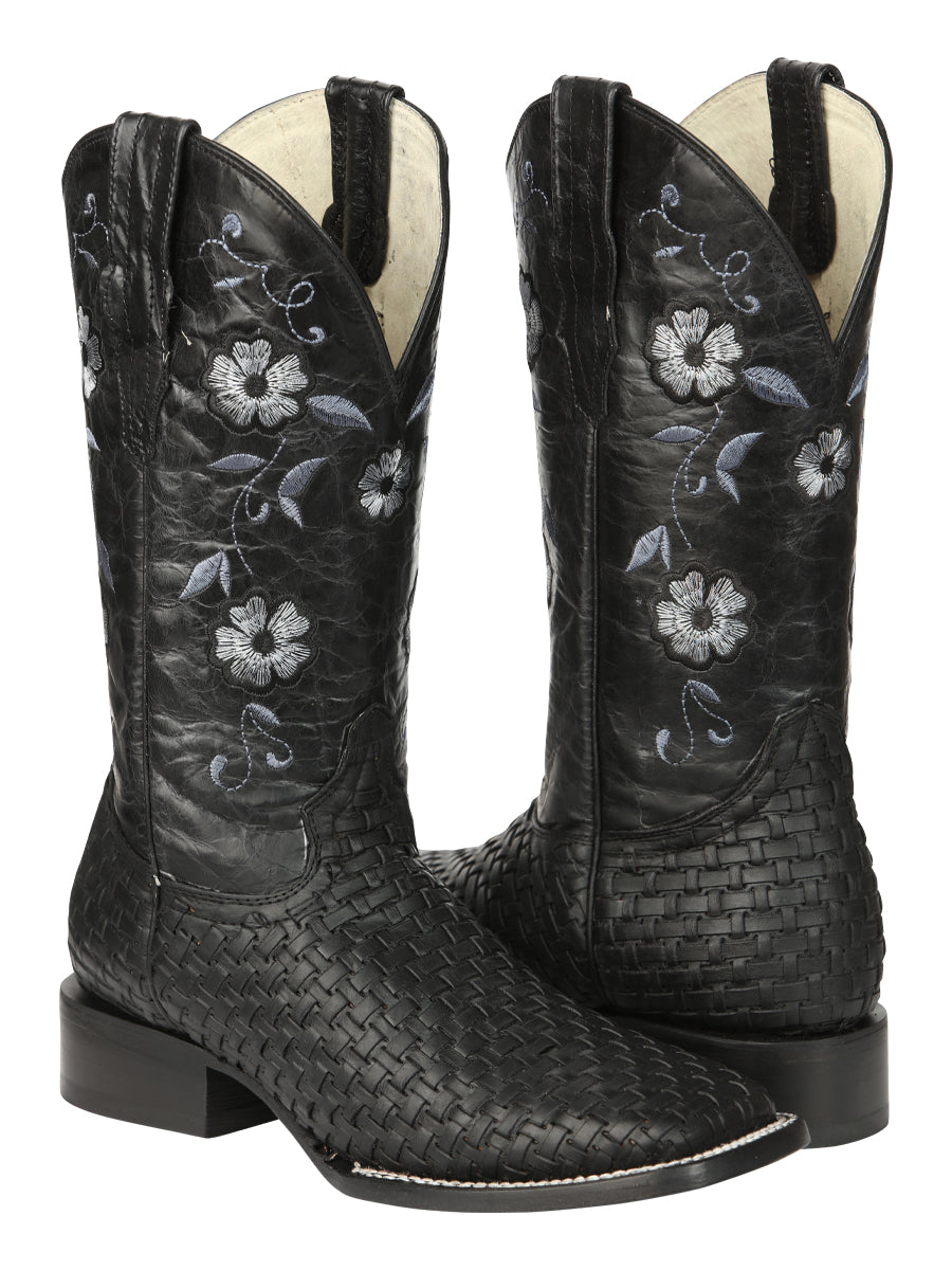 Bota Vaquera de Mujer El General Rodeo en Piel Crazy Color Negro 44856