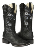 Bota Vaquera Rodeo Mujer El General Piel Bovino Petatillo/Crazy Negro - Modelo 44856