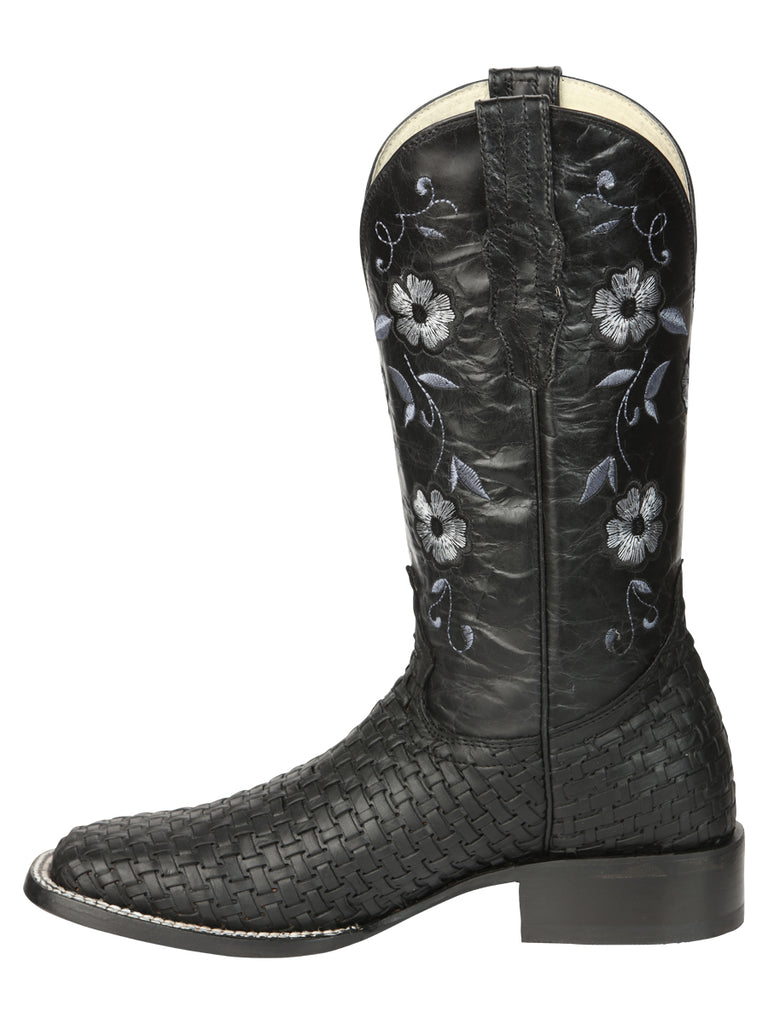 Bota Vaquera de Mujer El General Rodeo en Piel Crazy Color Negro 44856