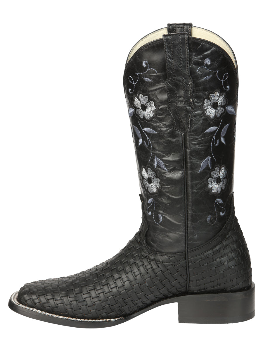 Bota Vaquera de Mujer El General Rodeo en Piel Crazy Color Negro 44856
