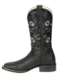 Bota Vaquera Rodeo Mujer El General Piel Bovino Petatillo/Crazy Negro - Modelo 44856