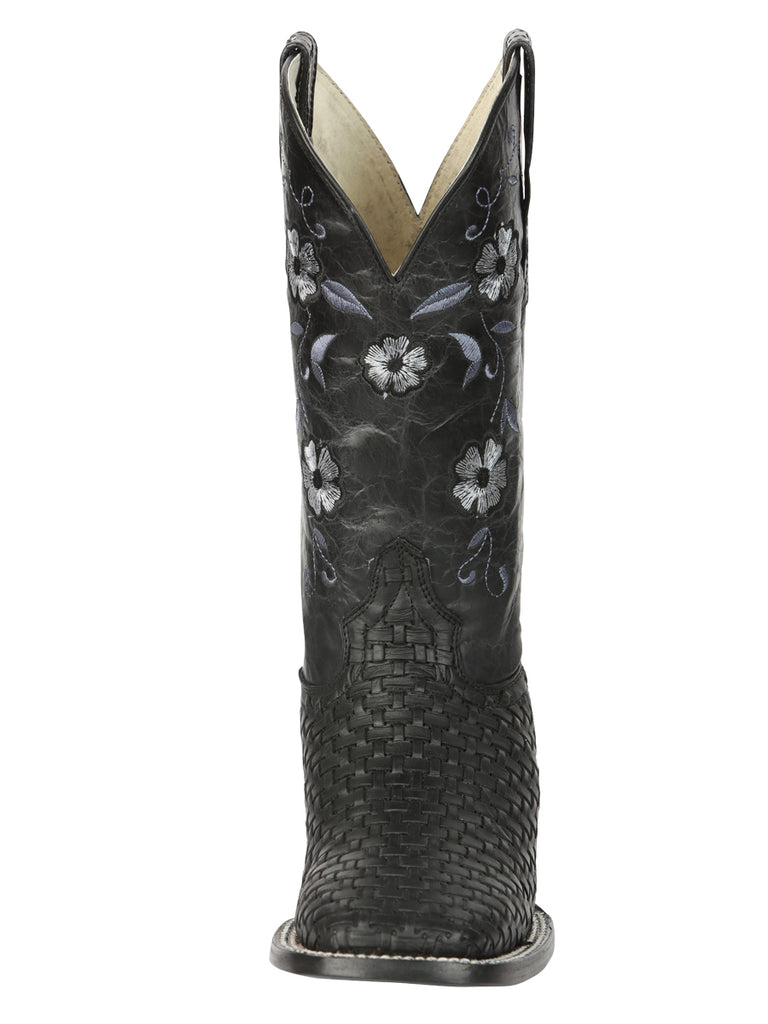 Bota Vaquera de Mujer El General Rodeo en Piel Crazy Color Negro 44856