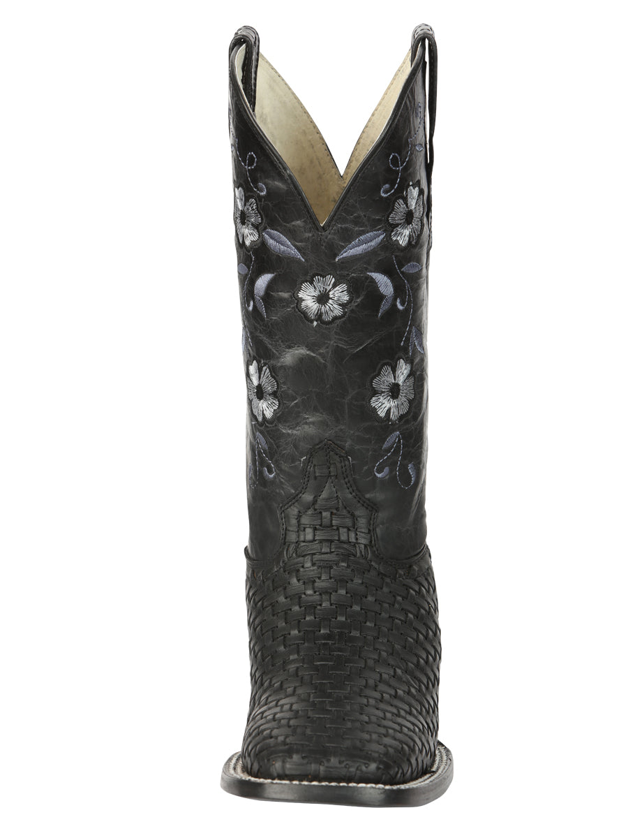 Bota Vaquera de Mujer El General Rodeo en Piel Crazy Color Negro 44856