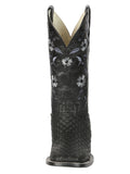 Bota Vaquera Rodeo Mujer El General Piel Bovino Petatillo/Crazy Negro - Modelo 44856