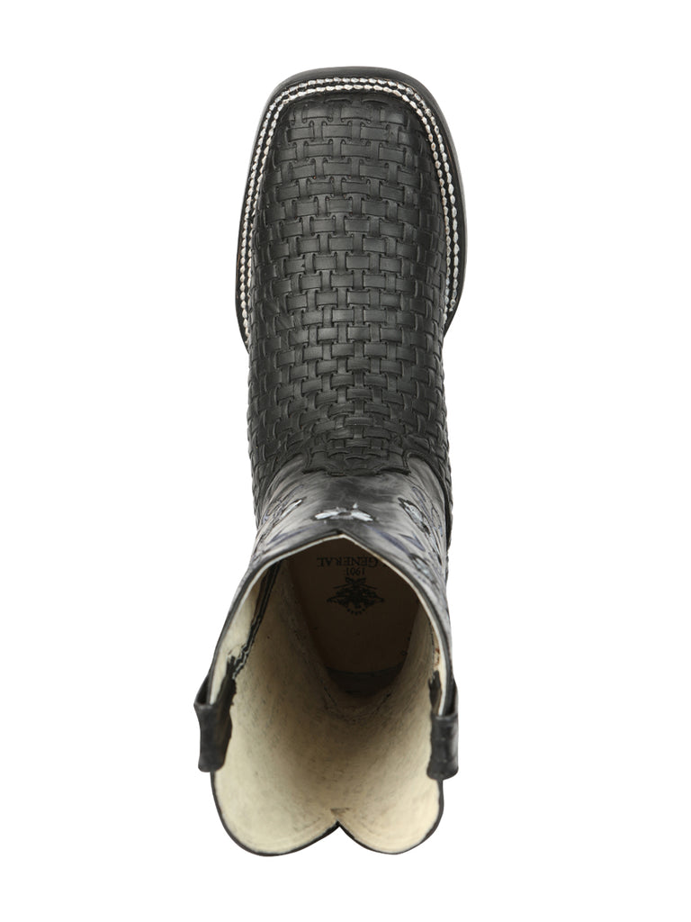Bota Vaquera de Mujer El General Rodeo en Piel Crazy Color Negro 44856