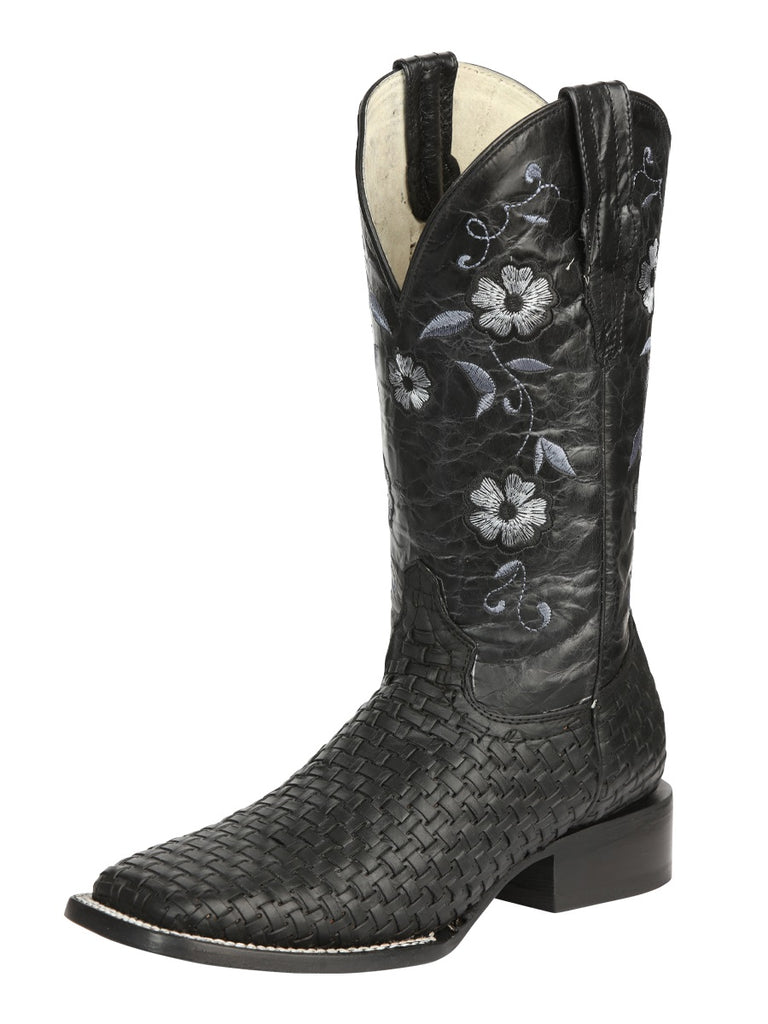 Bota Vaquera de Mujer El General Rodeo en Piel Crazy Color Negro 44856