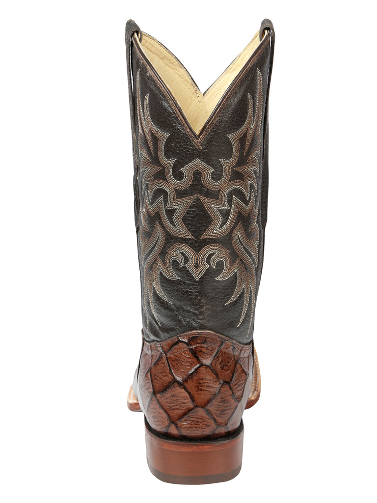 Bota Vaquera de Hombre El Señor de los Cielos Rodeo en Piel Color Café 44931