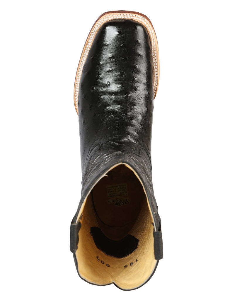 Bota Vaquera de Hombre El Señor de los Cielos Rodeo en Piel Color Negro 44935