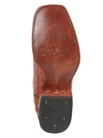 el General Rodeo - Printed Ostric Piel Botas - Cogñac 44936