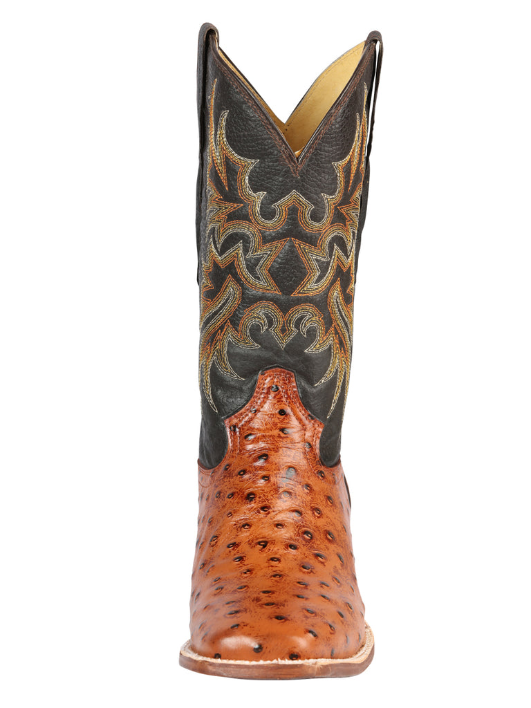 Bota Vaquera de Hombre El Señor de los Cielos Rodeo en Piel Color Cognac 44936