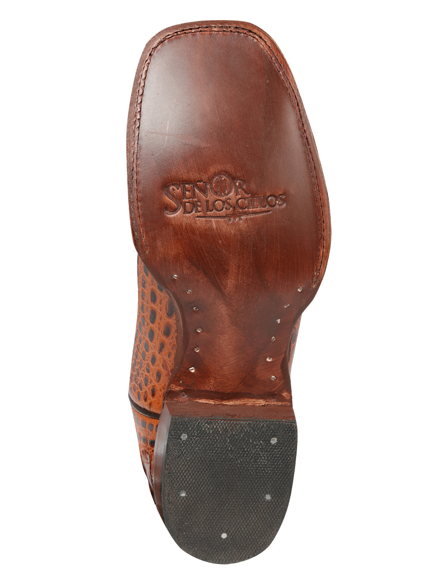 Bota Vaquera de Hombre El Señor de los Cielos Rodeo en Piel Color Cognac 44939