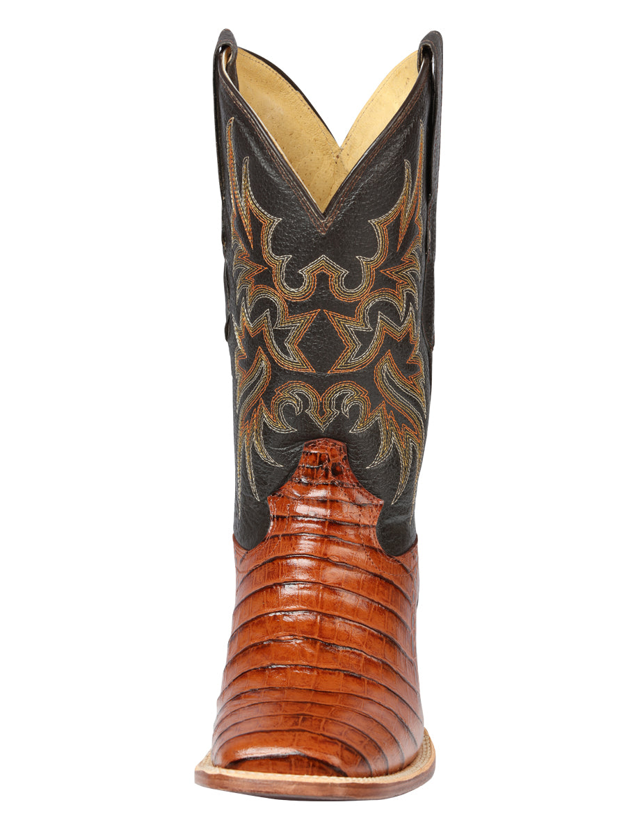 Bota Vaquera de Hombre El Señor de los Cielos Rodeo en Piel Color Cognac 44939