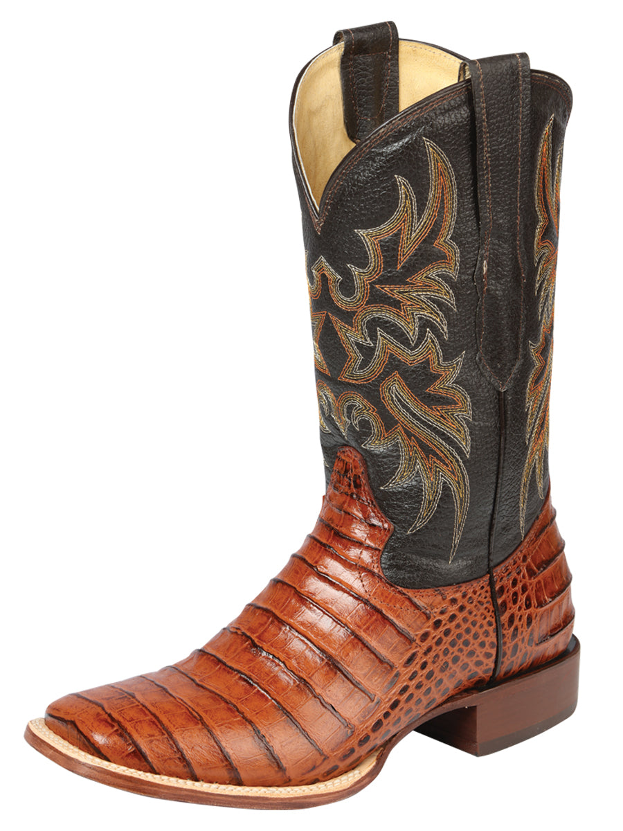 Bota Vaquera de Hombre El Señor de los Cielos Rodeo en Piel Color Cognac 44939