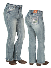 Dama Mediano - Azul Centenario Pantalón de Mezclilla 44957