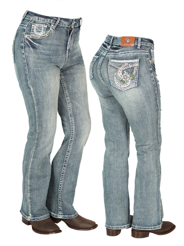 Dama Mediano - Azul Centenario Pantalón de Mezclilla 44957