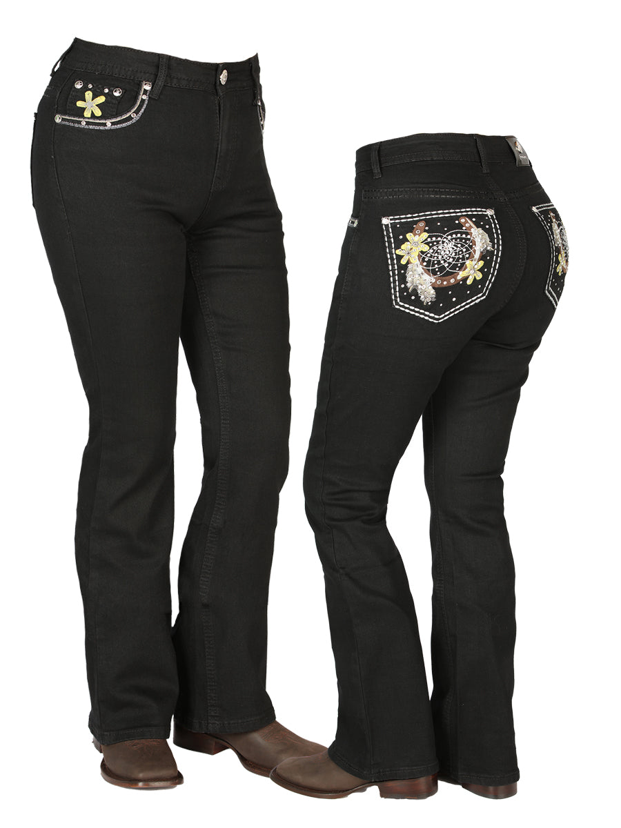 Dama Negro Centenario Pantalón de Mezclilla 44958