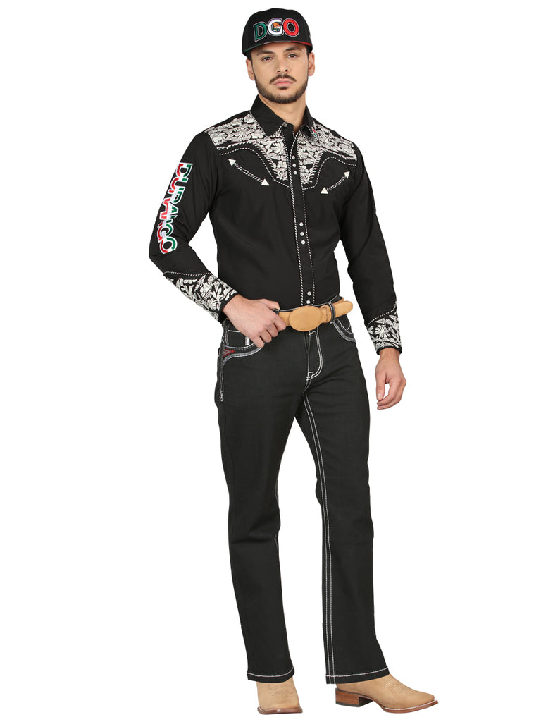 Pantalón de Mezclilla de Hombre Centenario Bootcut en Mezclilla Color Negro 44964