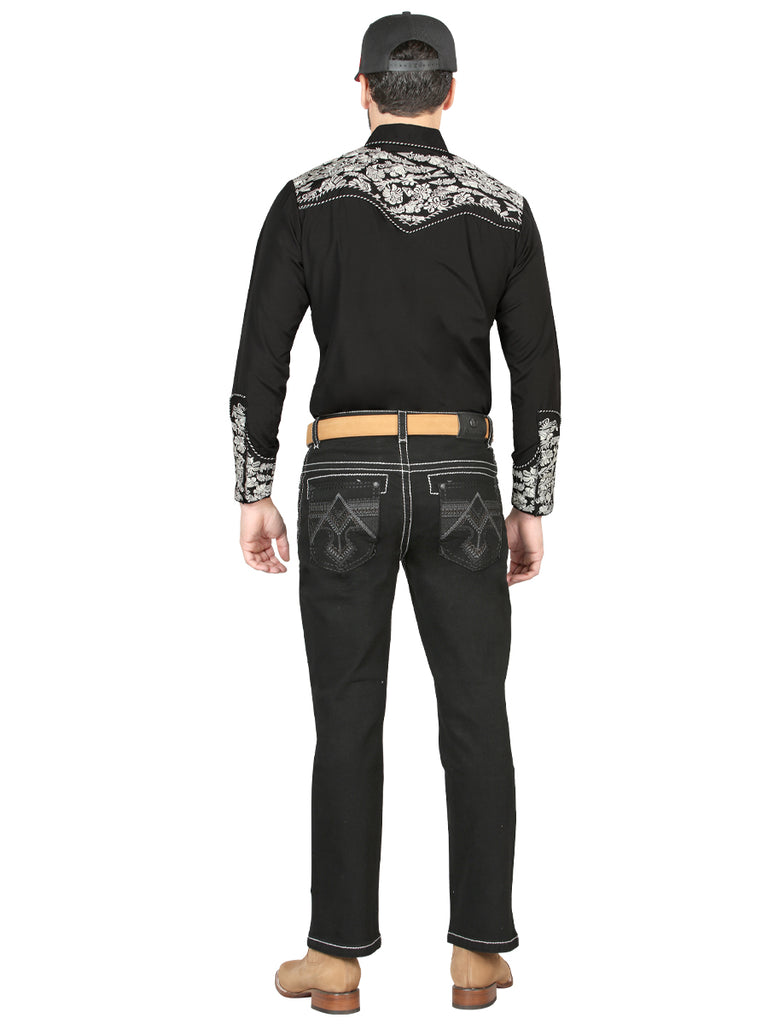 Pantalón de Mezclilla de Hombre Centenario Bootcut en Mezclilla Color Negro 44964