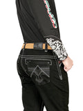 Pantalón de Mezclilla de Hombre Centenario Bootcut en Mezclilla Color Negro 44964