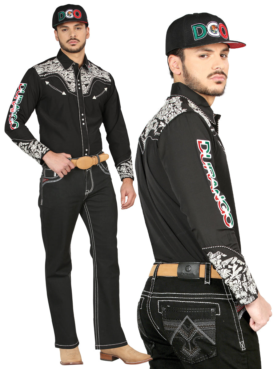 Pantalón de Mezclilla de Hombre Centenario Bootcut en Mezclilla Color Negro 44964