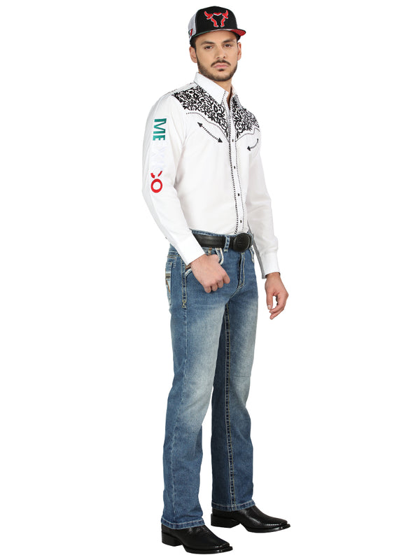 Pantalón de Mezclilla de Hombre Centenario Bootcut en Mezclilla Color Azul 44965