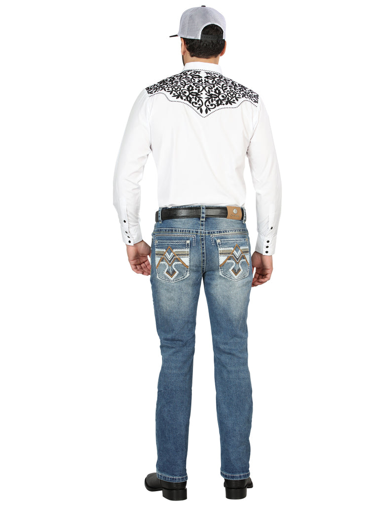 Pantalón de Mezclilla de Hombre Centenario Bootcut en Mezclilla Color Azul 44965