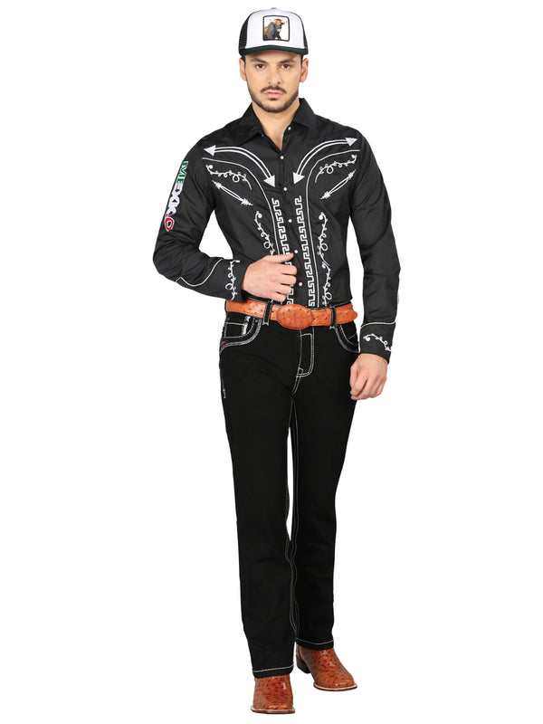 Pantalón de Mezclilla de Hombre Centenario Bootcut en Mezclilla Color Negro 44966
