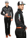 Pantalón de Mezclilla de Hombre Centenario Bootcut en Mezclilla Color Negro 44966