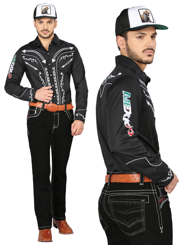 Pantalón de Mezclilla de Hombre Centenario Bootcut en Mezclilla Color Negro 44966