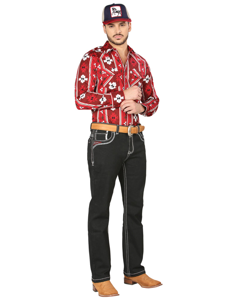 Pantalón de Mezclilla de Hombre Centenario Bootcut en Mezclilla Color Negro 44968