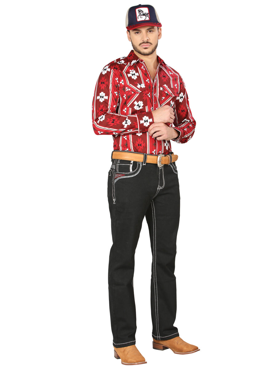 Pantalón de Mezclilla de Hombre Centenario Bootcut en Mezclilla Color Negro 44968