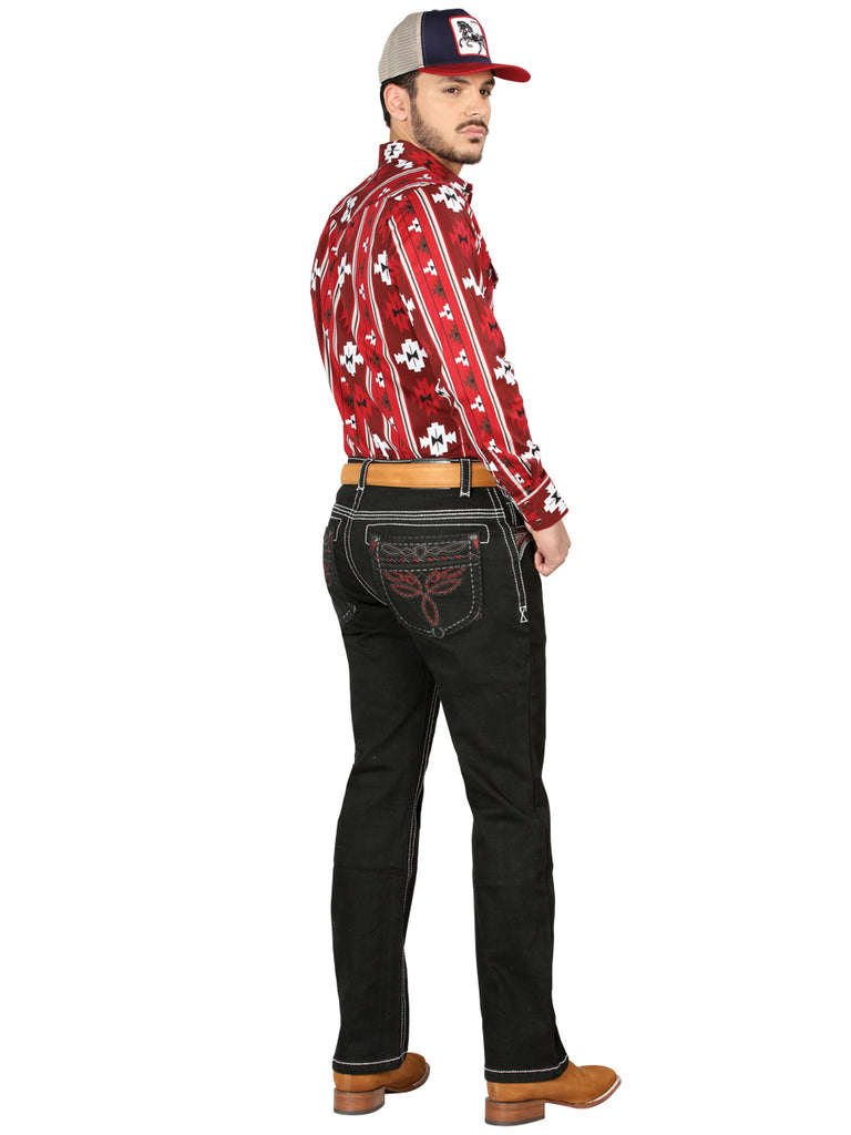 Pantalón de Mezclilla de Hombre Centenario Bootcut en Mezclilla Color Negro 44968
