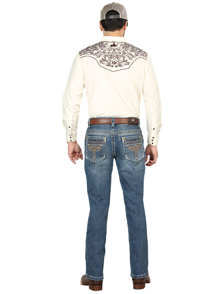 Pantalón de Mezclilla de Hombre Centenario Bootcut en Mezclilla Color Azul 44969