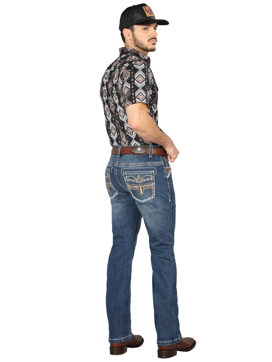 Pantalón de Mezclilla de Hombre Centenario Bootcut en Mezclilla Color Azul 44970