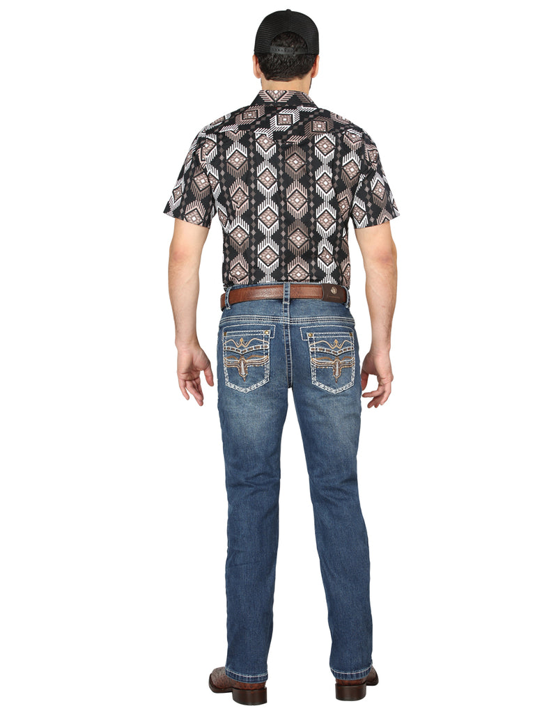 Pantalón de Mezclilla de Hombre Centenario Bootcut en Mezclilla Color Azul 44970