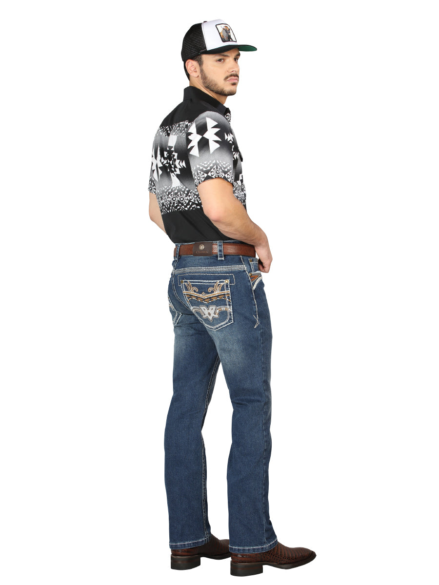 Pantalón de Mezclilla de Hombre Centenario Bootcut en Mezclilla Color Azul 44973