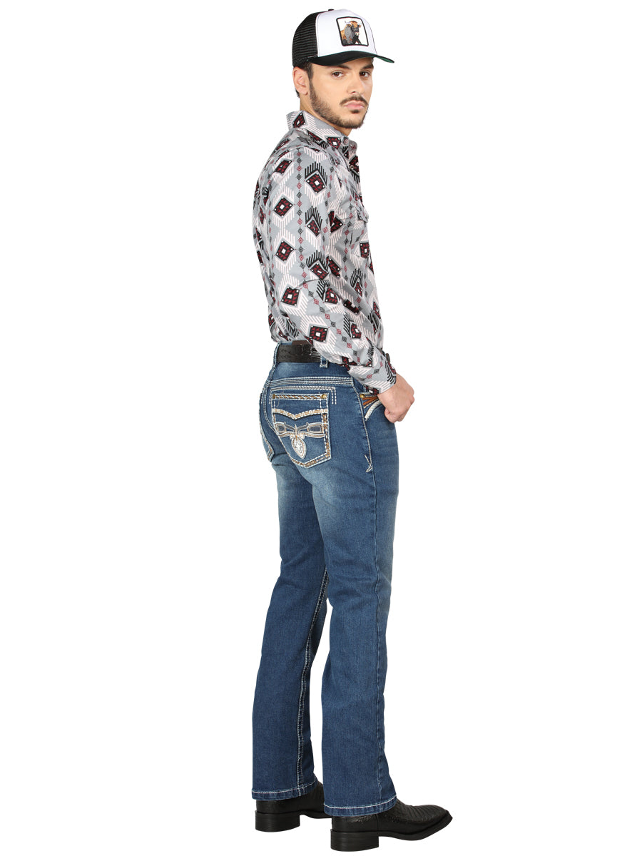 Pantalón de Mezclilla de Hombre Centenario Bootcut en Mezclilla Color Azul 44974