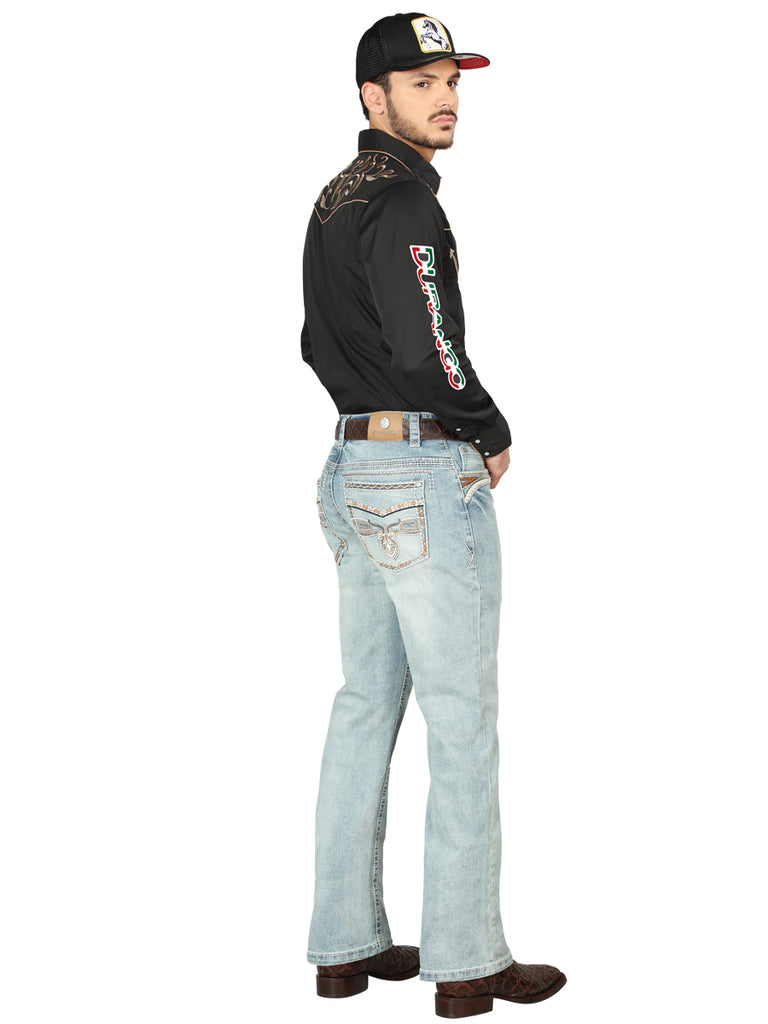 Pantalón de Mezclilla de Hombre Centenario Bootcut en Mezclilla Color Azul 44975
