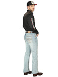 Pantalón de Mezclilla de Hombre Centenario Bootcut en Mezclilla Color Azul 44975