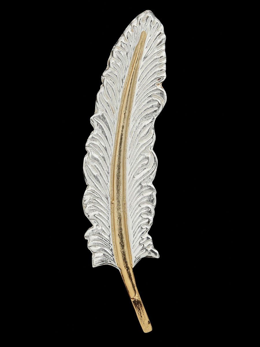 Decorativo Pluma El General Color Plata/Oro 45003