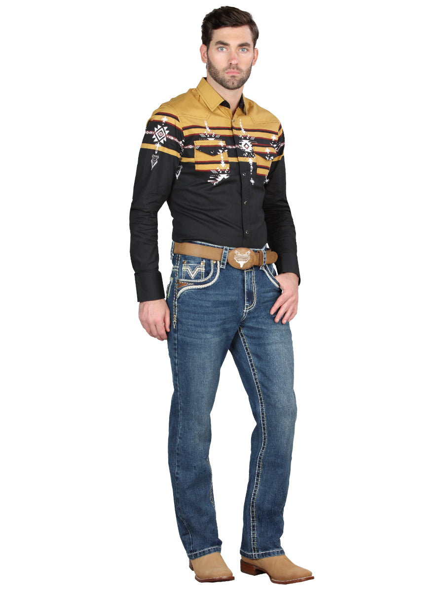 Pantalón de Mezclilla de Hombre Centenario en Mezclilla Color Azul 45023