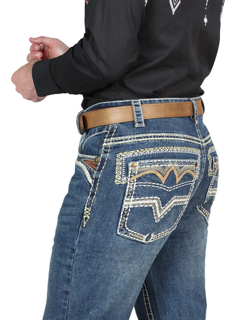 Pantalón de Mezclilla de Hombre Centenario en Mezclilla Color Azul 45023