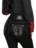 Pantalón de Mezclilla de Mujer Centenario Bootcut en Mezclilla Color Negro 45026