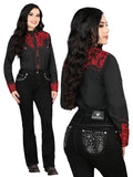 Pantalón de Mezclilla de Mujer Centenario Bootcut en Mezclilla Color Negro 45026