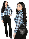 Pantalón de Mezclilla de Mujer Centenario Bootcut en Mezclilla Color Negro 45028