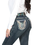 Pantalón de Mezclilla de Mujer Centenario Bootcut en Mezclilla Color Azul 45029