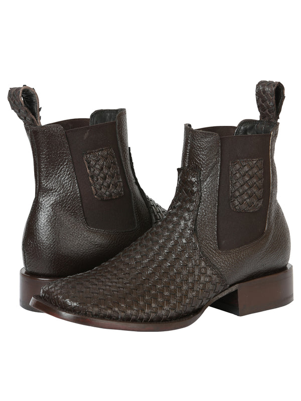 el General Caballero Rodeo Café Petatillo Woven Tobillo Botas 45177
