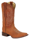Bota Vaquera Rodeo Hombre El General Piel Crazy Bovino Cognac - Modelo 45208