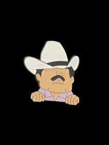 Pin El General Vaquero Metal Blanco 45236